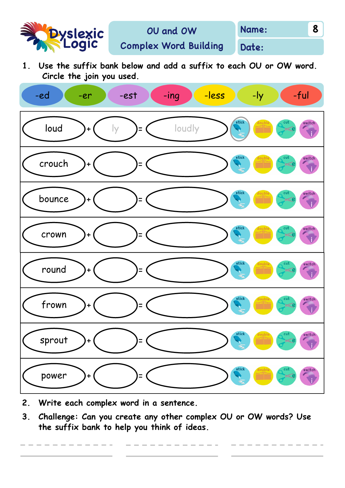 Printable Phonics Support Resources Dyslexic Logic