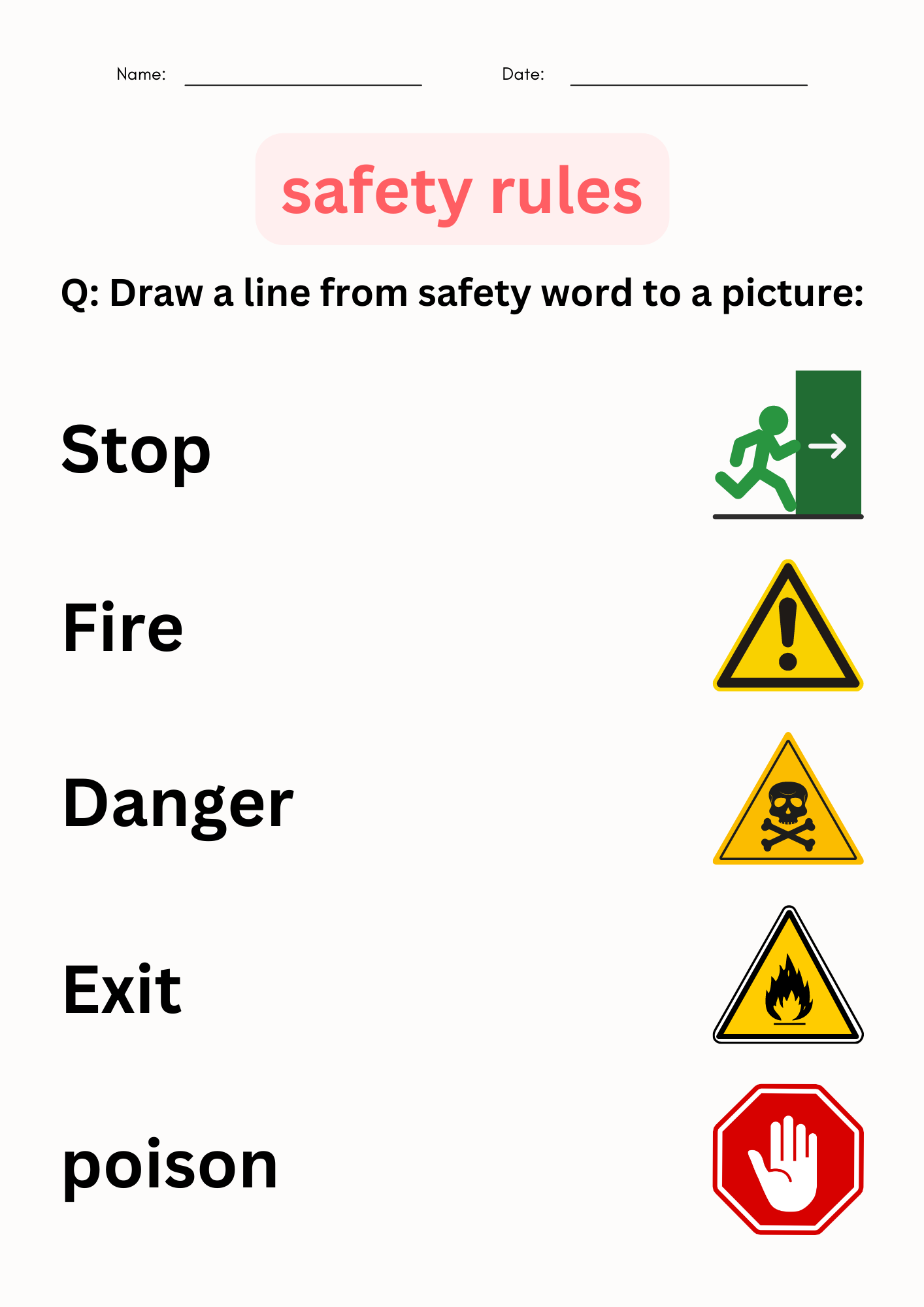 Printable Safety Rules Activity Worksheets For Kindergarten Teaching Resources