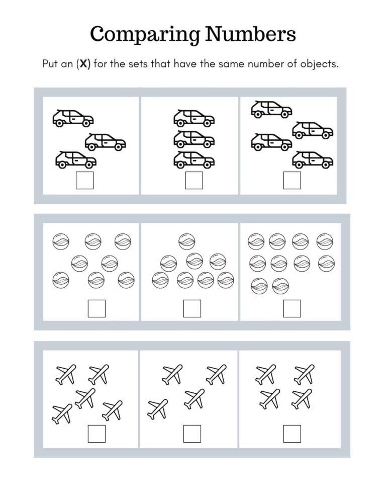 Printable Worksheets Kindergarten Book 1
