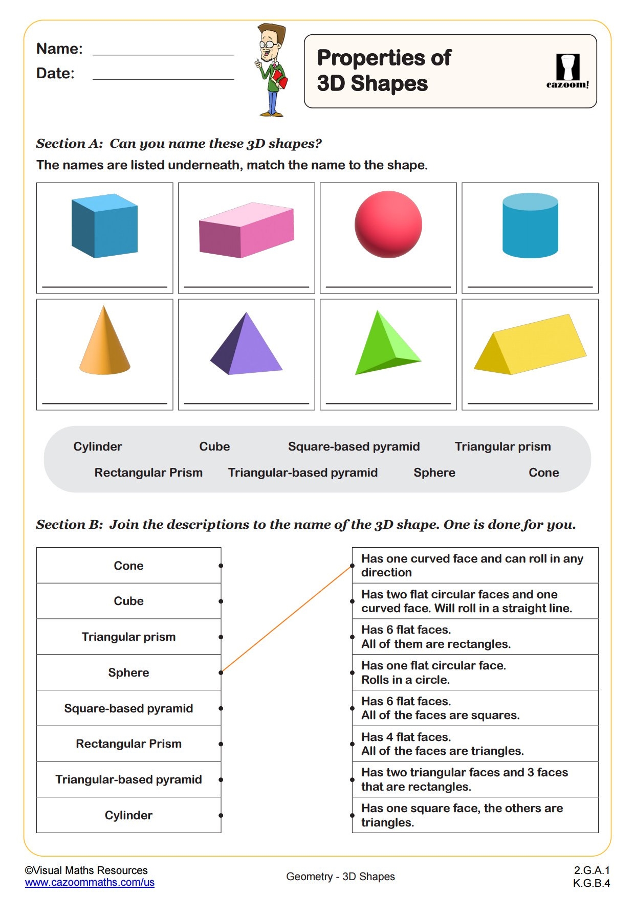 Geometry Worksheets Kindergarten Free