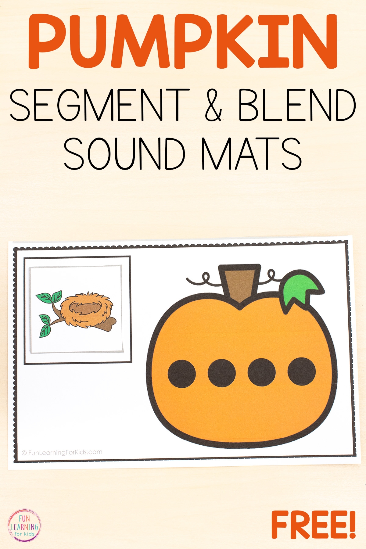 Pumpkin Phoneme Segmentation Mats For Phonemic Awareness
