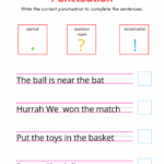 Punctuation Practice Worksheet For Kindergarten Kidpid