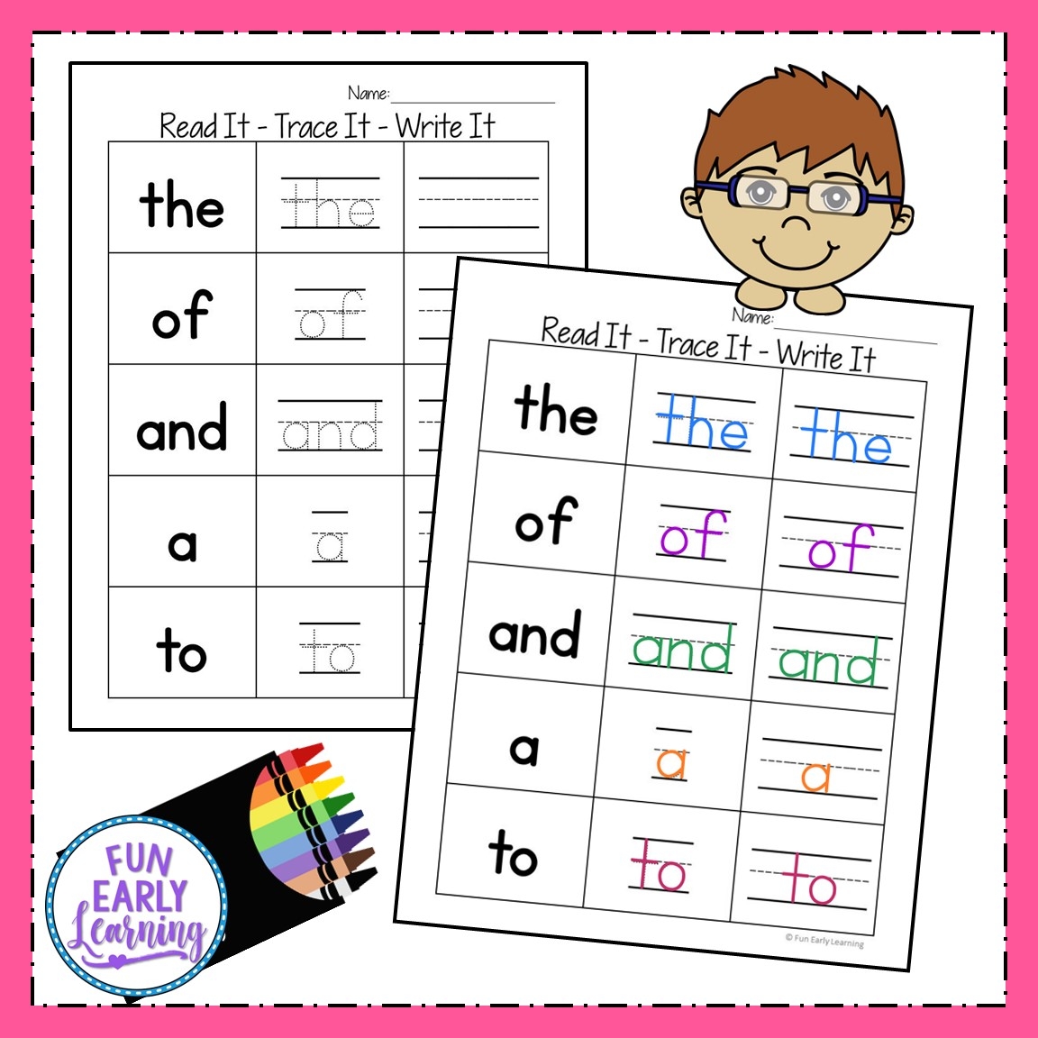 Site Words Worksheets For Kindergarten