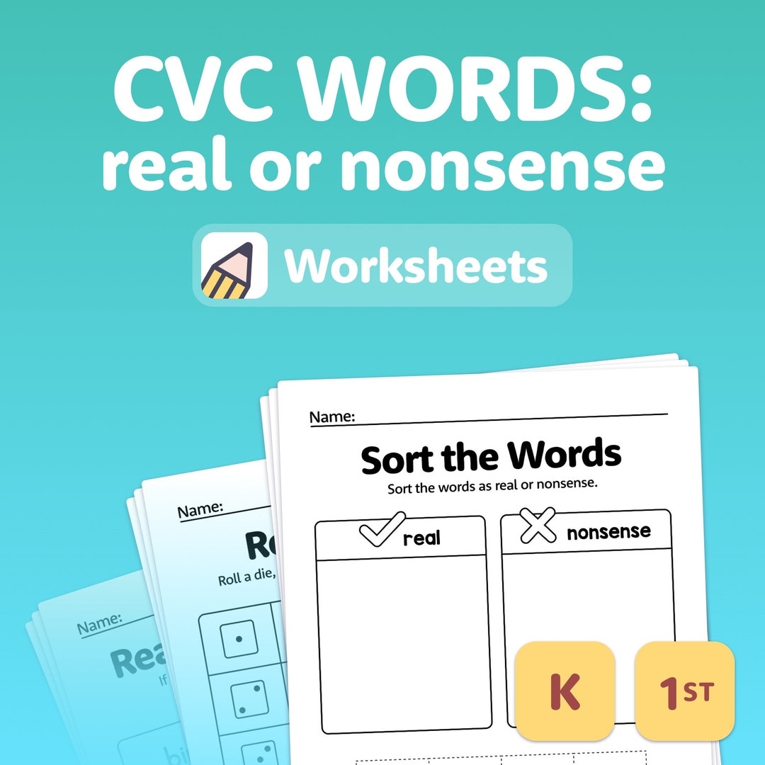 Nonsense Words Worksheets Kindergarten