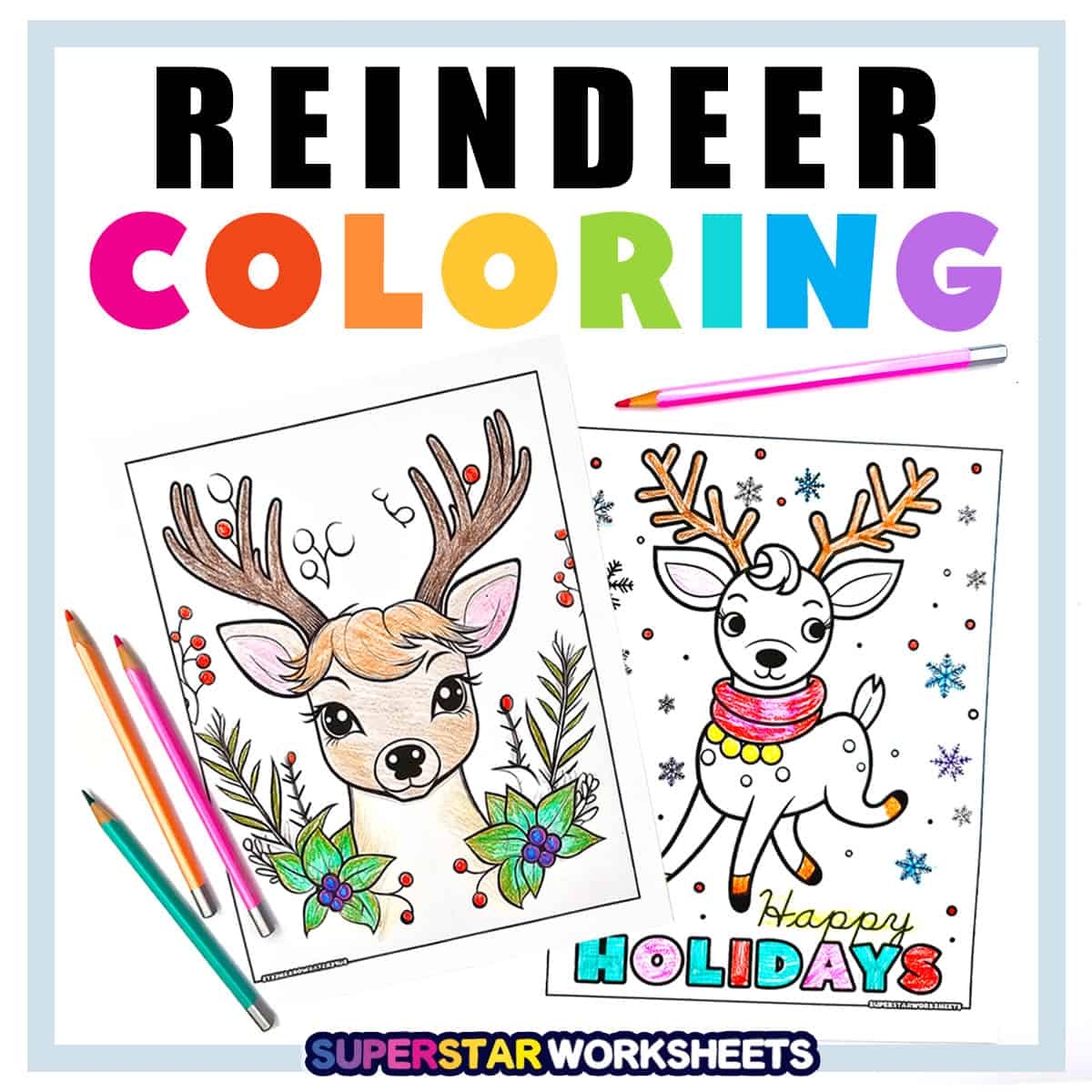 Free Reindeer Worksheets Kindergarten