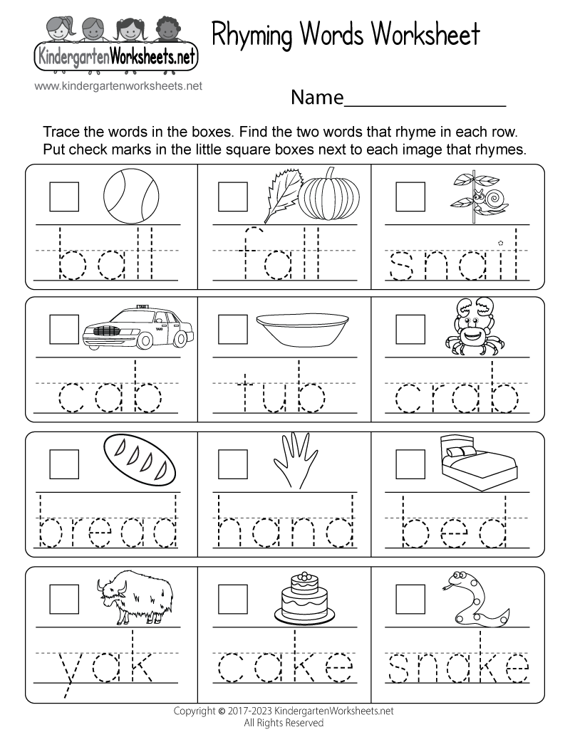 Free Number Word Worksheets For Kindergarten