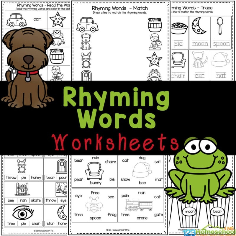 Homeschooling Cute Kindergarten Word Worksheets