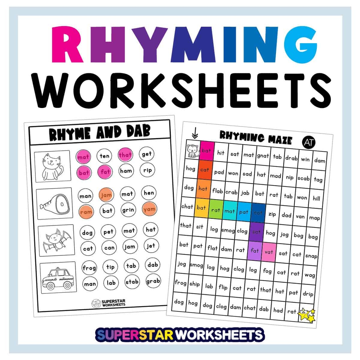 Rhyming Words Worksheet Kindergarten Curriculum