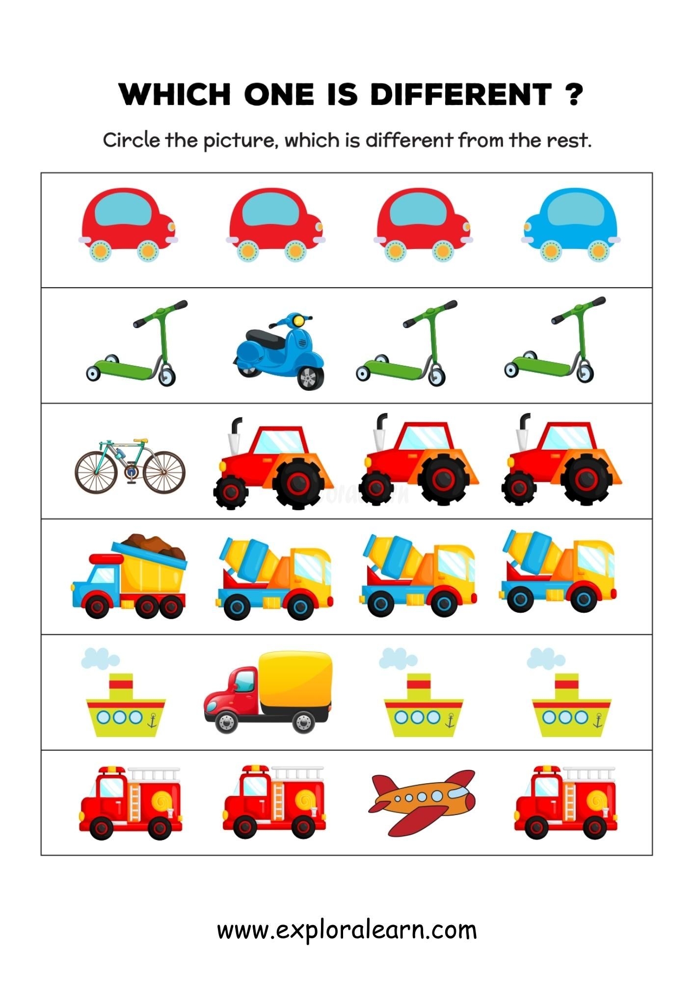 Same And Different Comparison Worksheets For Preschool And Kindergarten 2 To 6 Years Kids