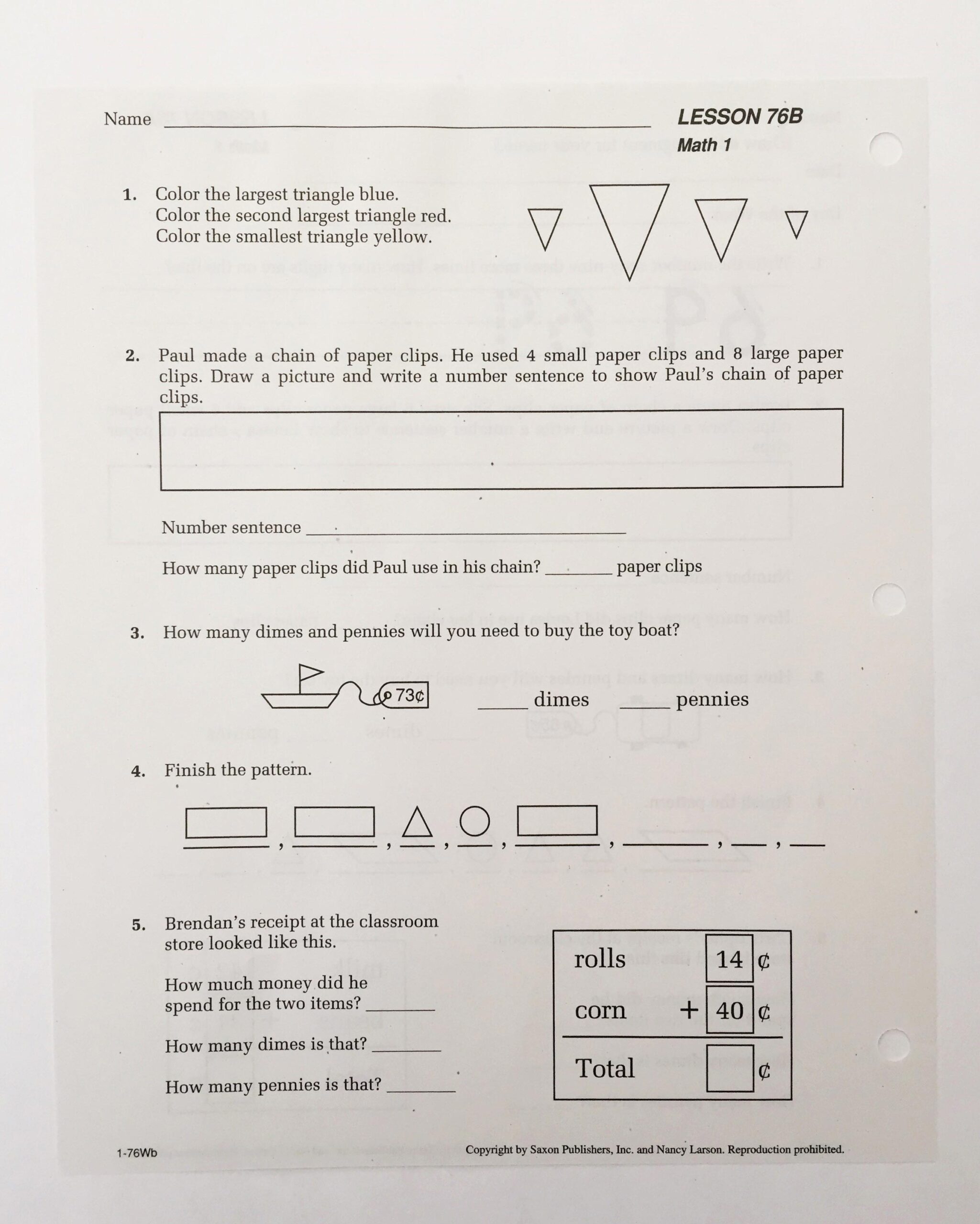 Saxon Math Kindergarten Free Worksheets Saxon Math Kindergarten Free Worksheets