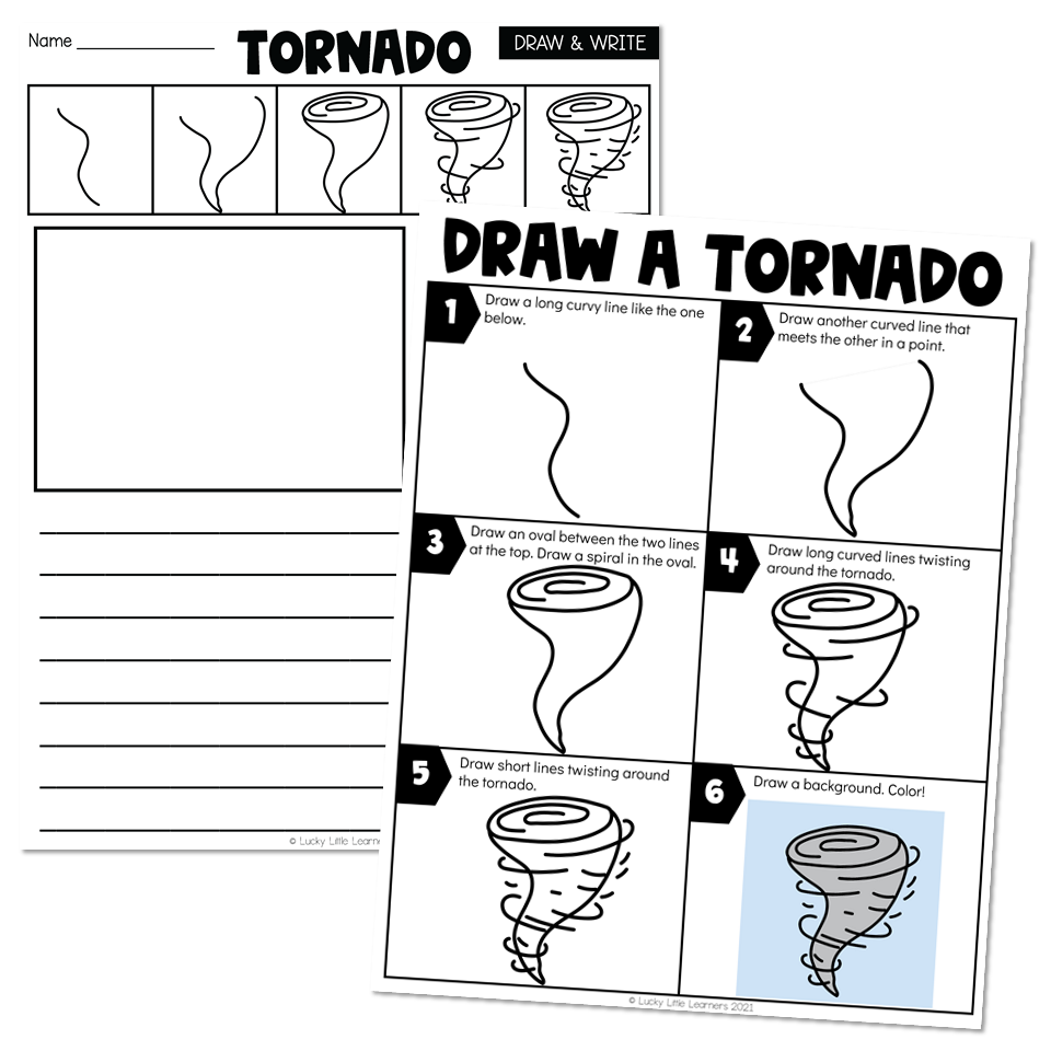 Science Directed Drawings Following Directions Tornado Lucky Little Learners