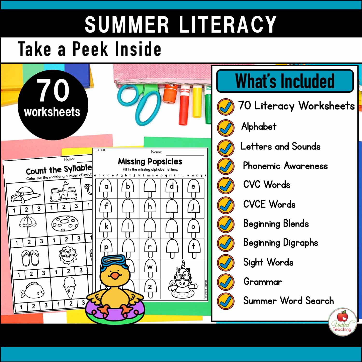 Kindergarten Math Worksheet Summer Packets
