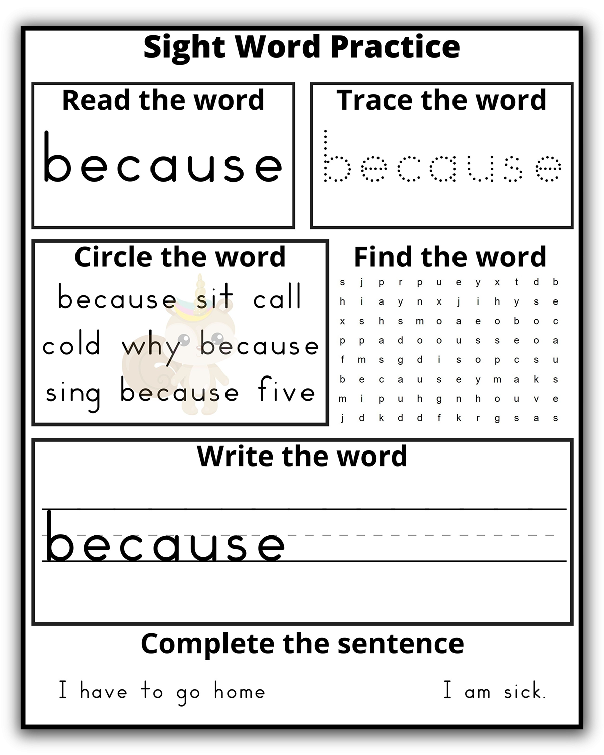 Kindergarten Sight Word Worksheets Pinterest