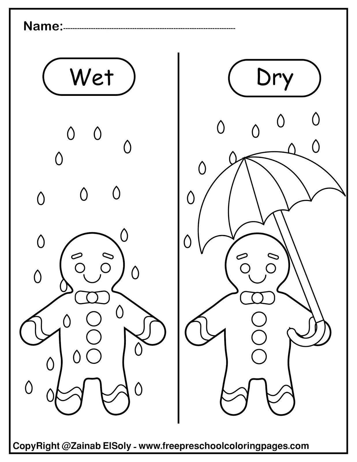 Free Printable Opposites Worksheets For Kindergarten