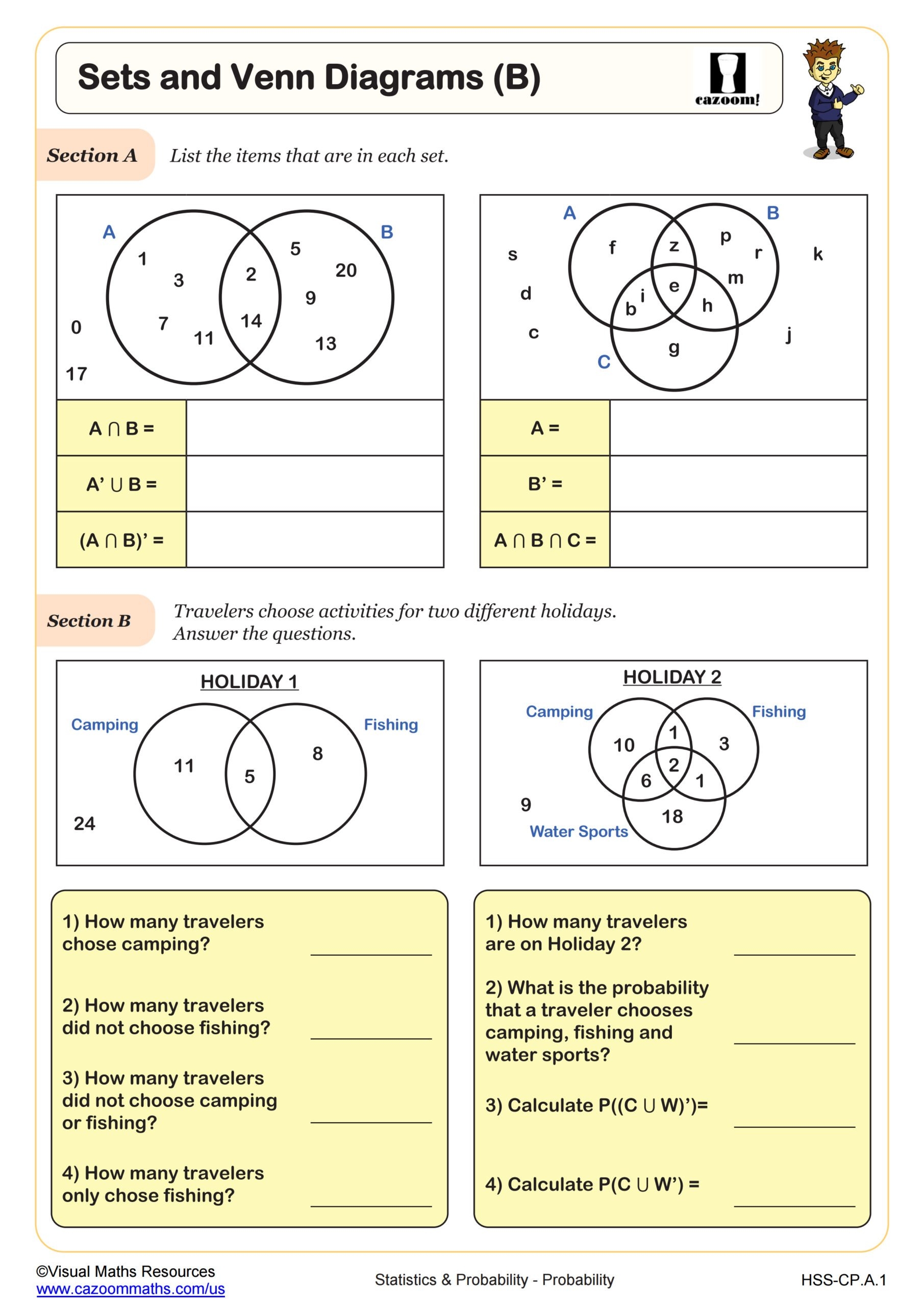 Sets And Venn Diagrams B Worksheet Geometry PDF Worksheets Sets And Venn Diagrams B Worksheet Geometry PDF Worksheets