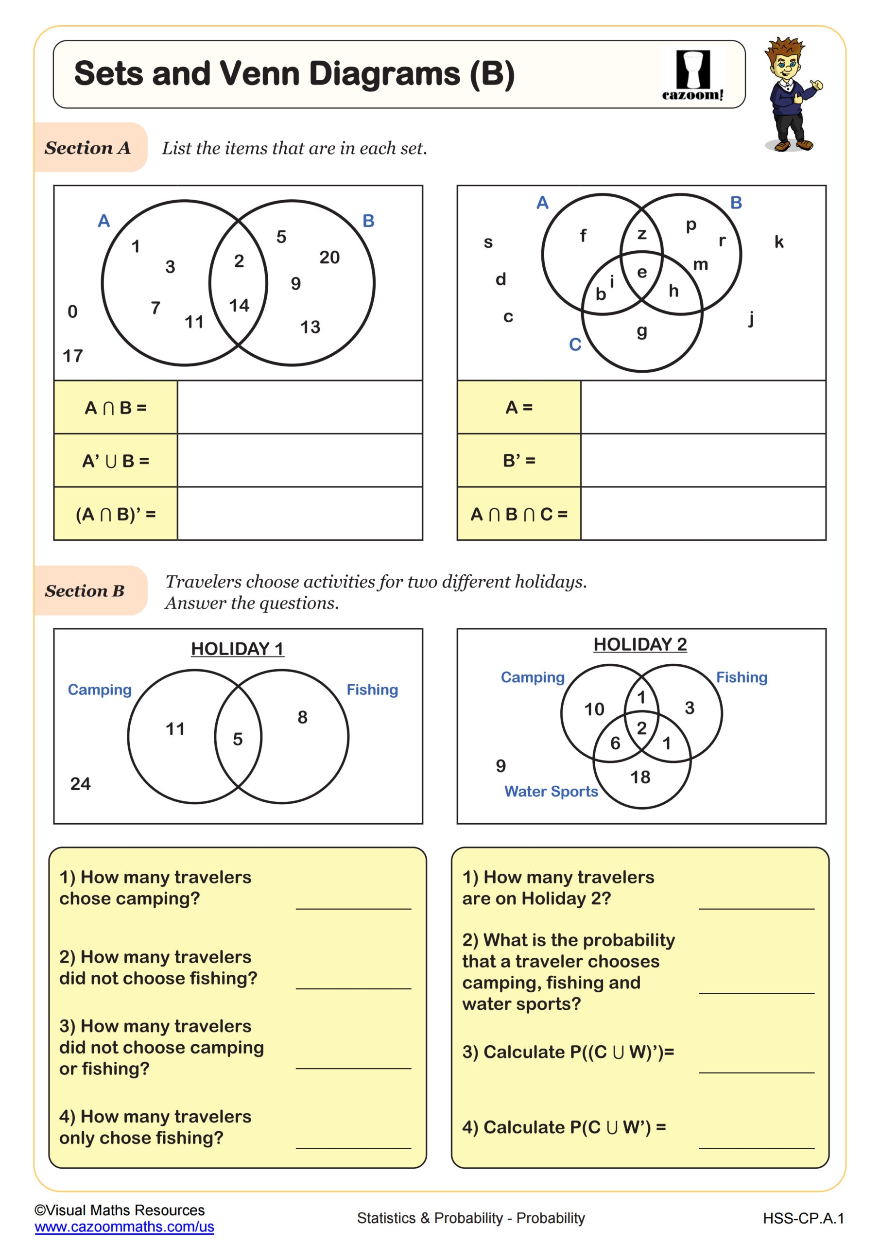 Sets And Venn Diagrams B Worksheet Geometry PDF Worksheets Sets And Venn Diagrams B Worksheet Geometry PDF Worksheets