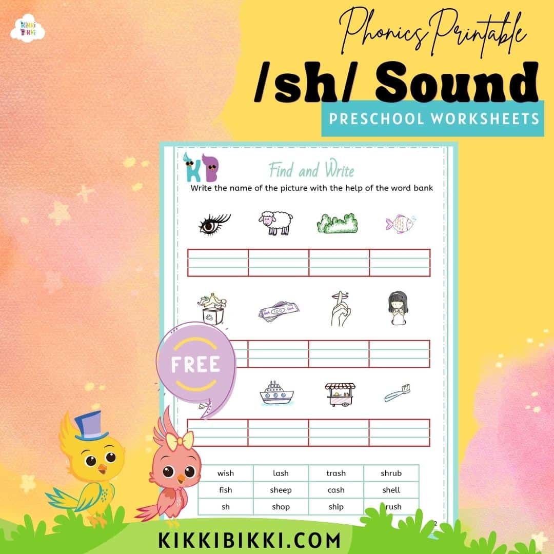 Sh Words Kindergarten Worksheet Free Phonics Printable Sh Words Kindergarten Worksheet Free Phonics Printable