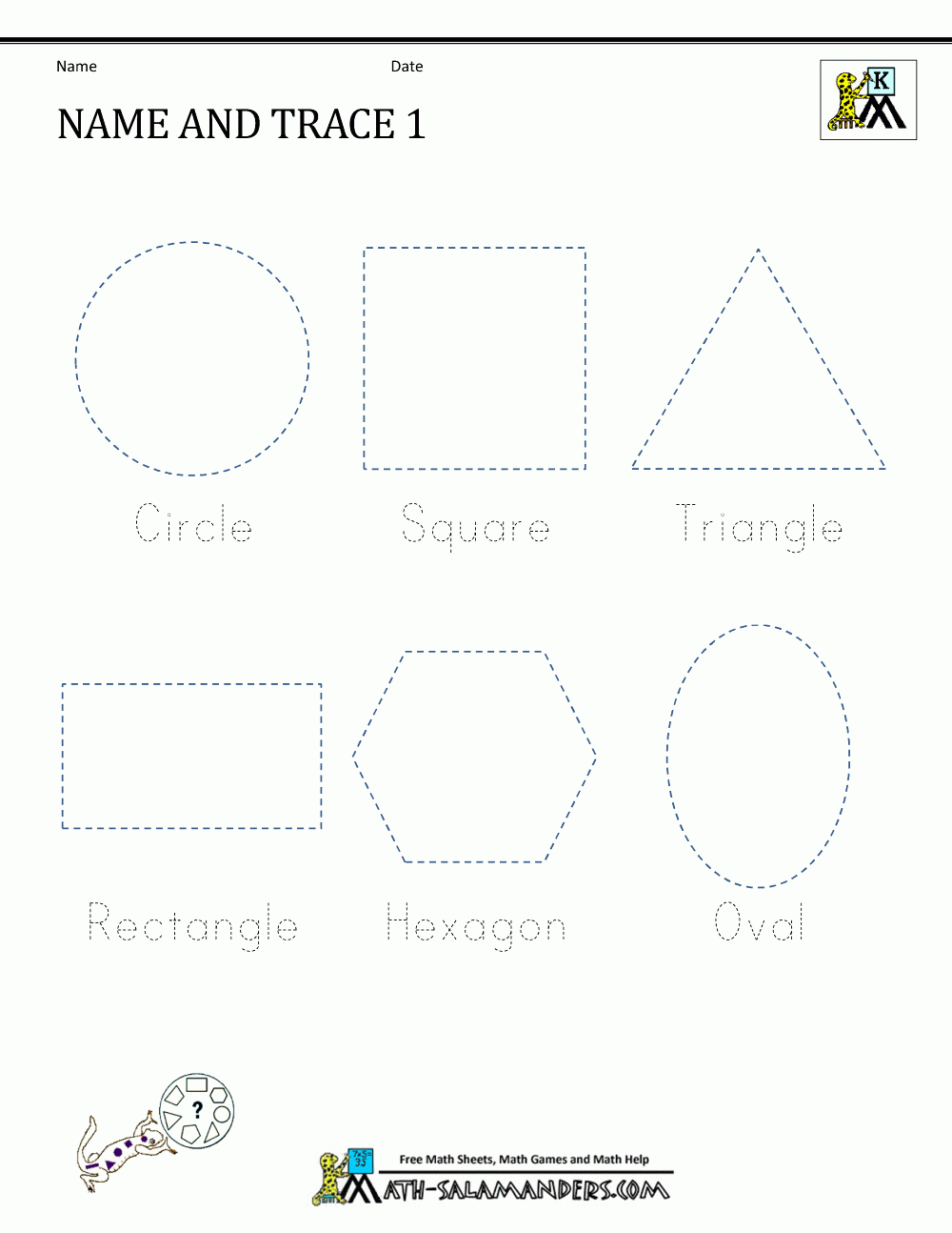 Shape Tracing Worksheets Kindergarten Shape Tracing Worksheets Kindergarten