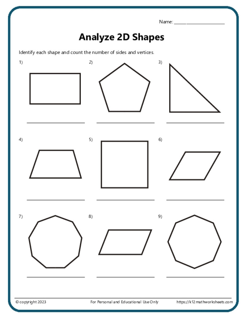 Shapes Worksheets K12 Math Worksheets