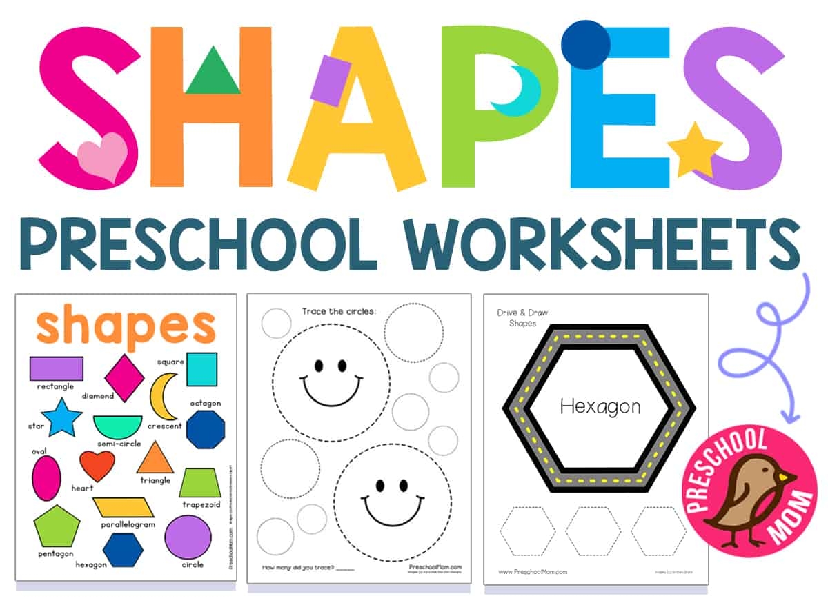 Shapes Worksheets Preschool Mom