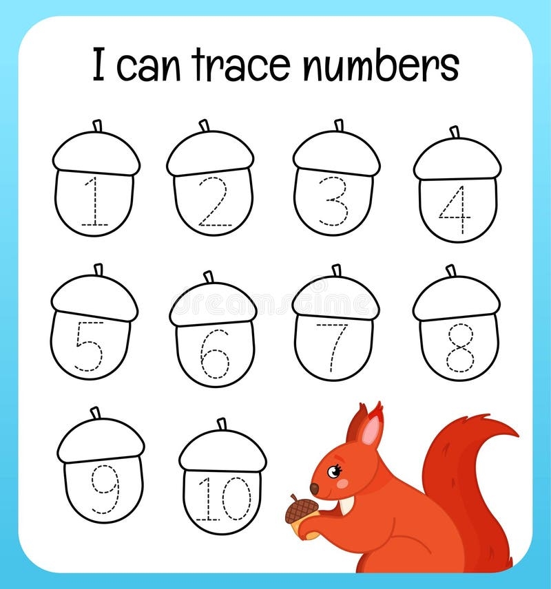 Free Kindergarten Squirrel Worksheets