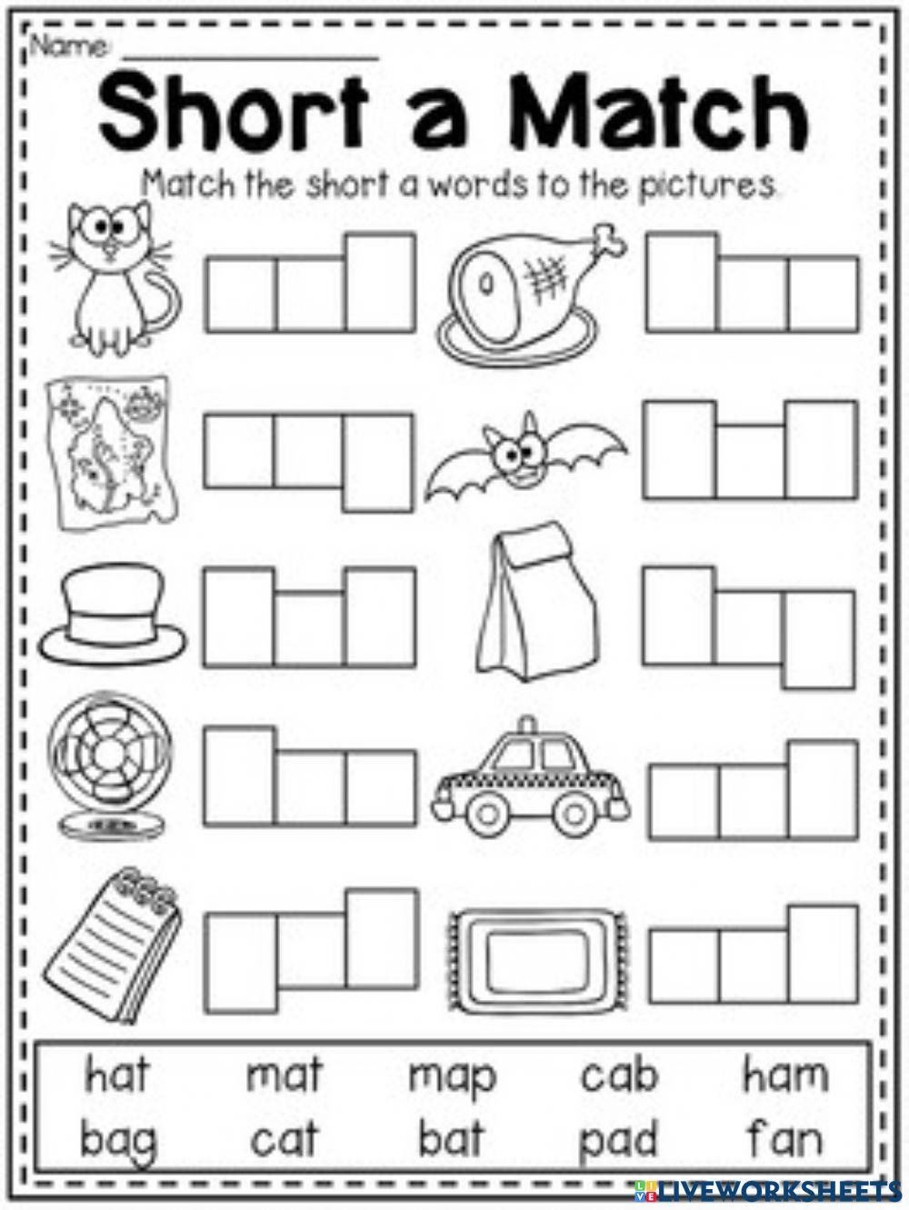 Short A Worksheets For Kindergarten Free PDF Worksheetspack Worksheets Library