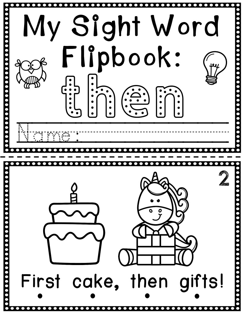 Sight Word Flip Book Flipbook THEN Made By Teachers