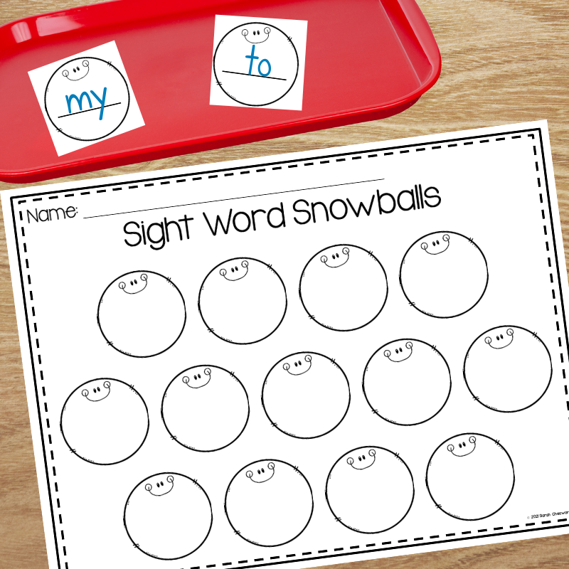 Sight Word Snowballs Sarah Chesworth