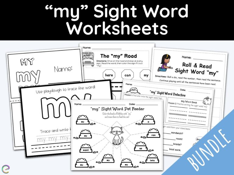 Sight Word Worksheet Sight Word My Reading Printable 1st Grade 