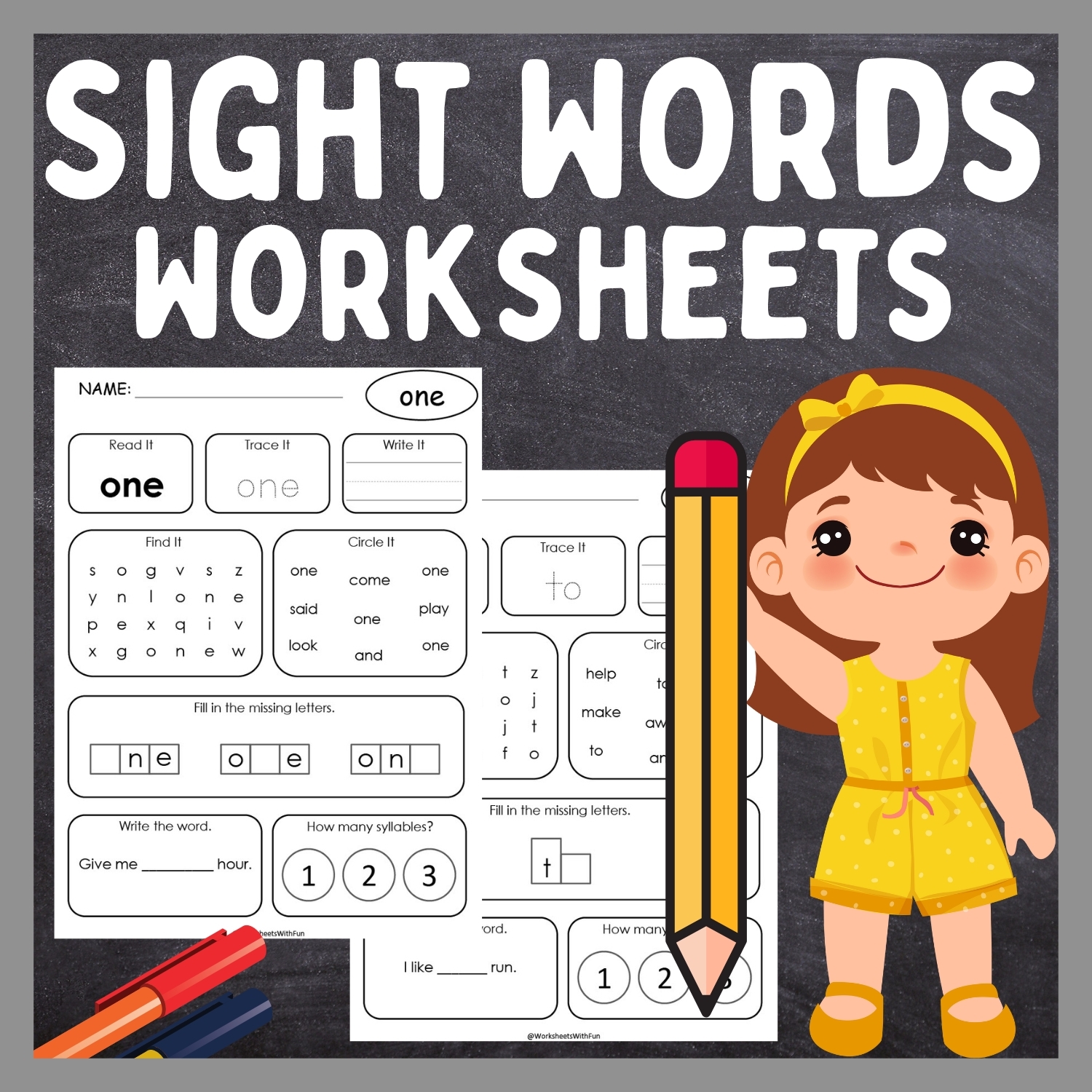 Come Sight Word Worksheets Kindergarten