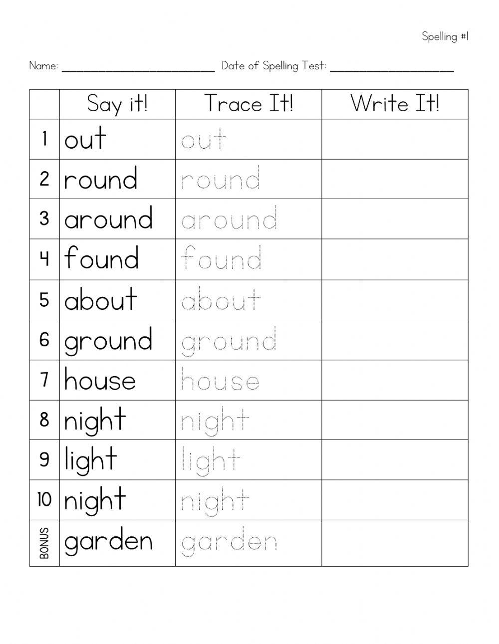 Sight Words Spelling Practice Worksheet Live Worksheets Worksheets Library