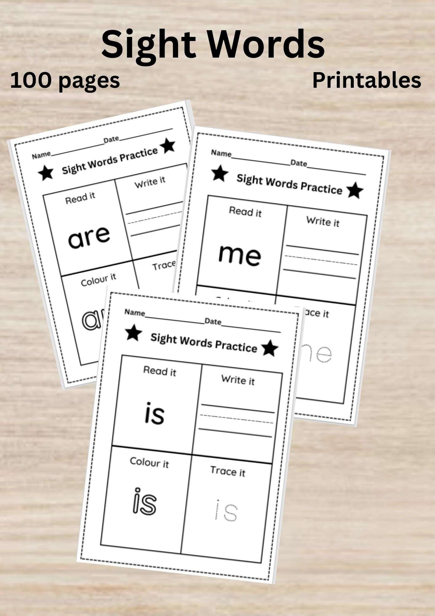 Sight Word Review Worksheets For Kindergarten