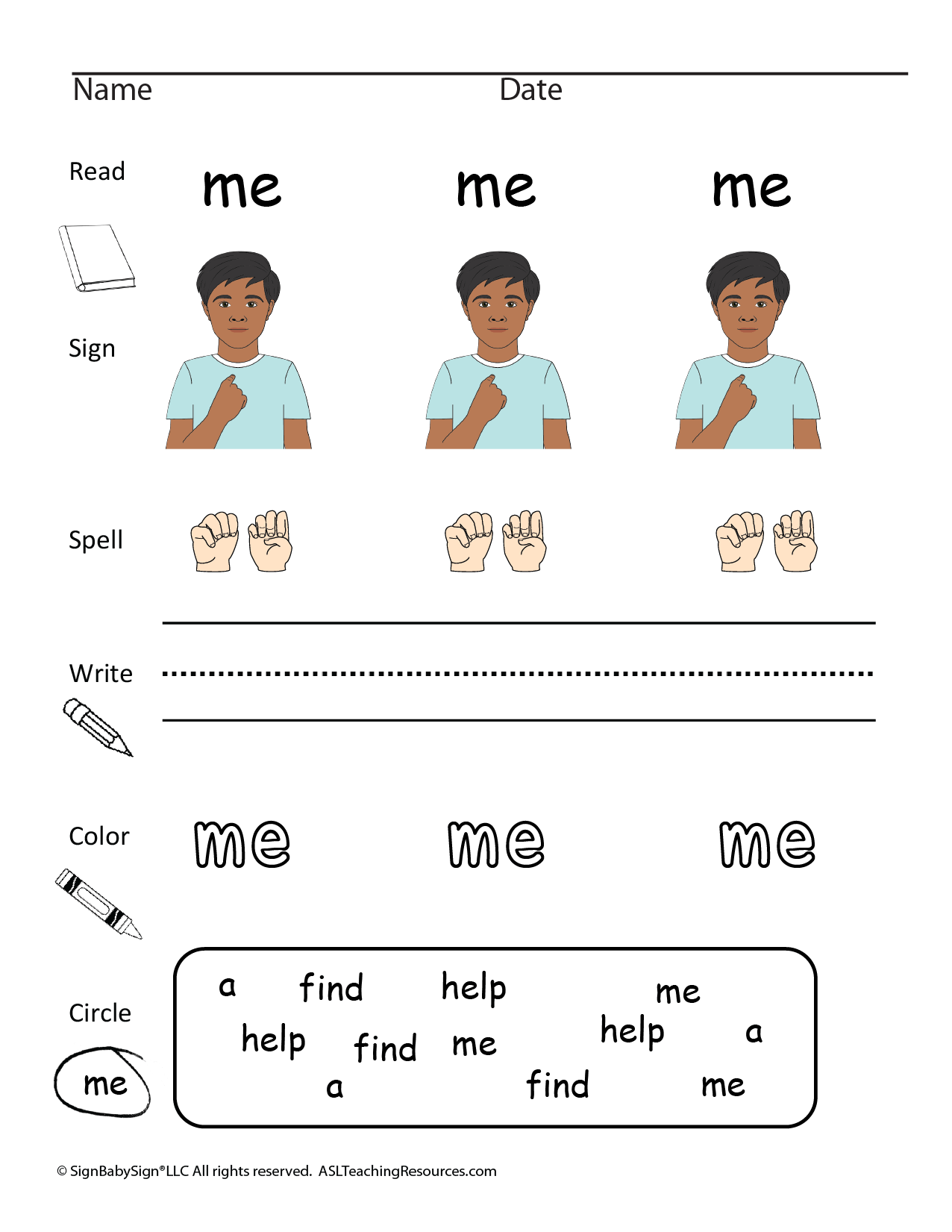 Kindergarten Sight Words Worksheet Help