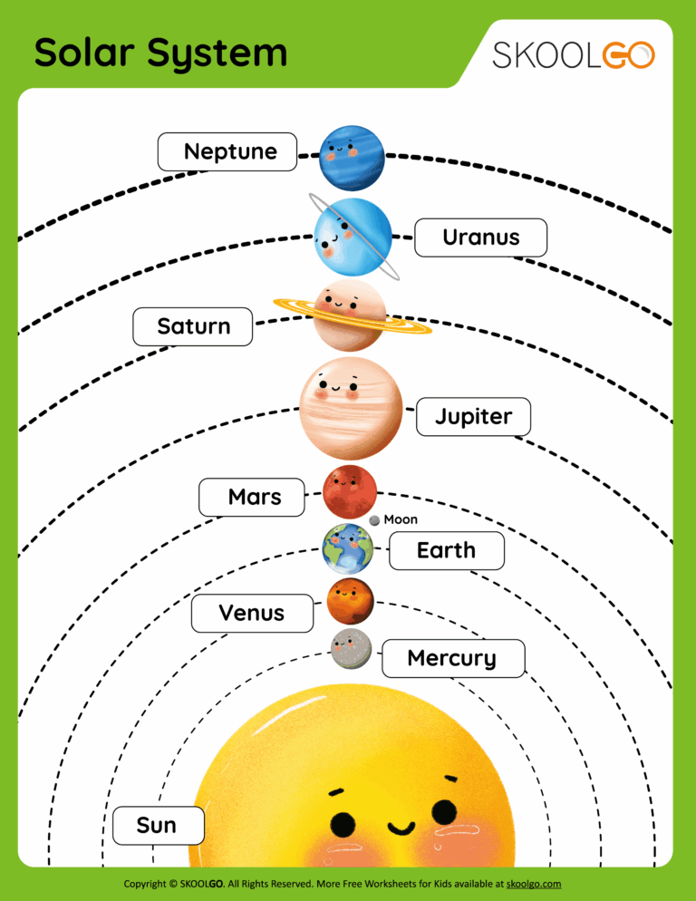 Solar System Free Worksheet SKOOLGO Worksheets Library