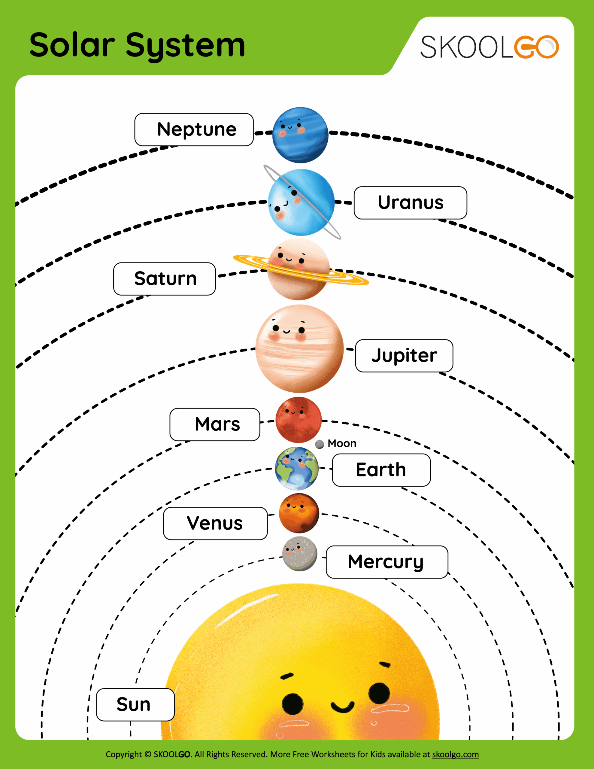 Solar System Free Worksheet SKOOLGO Worksheets Library