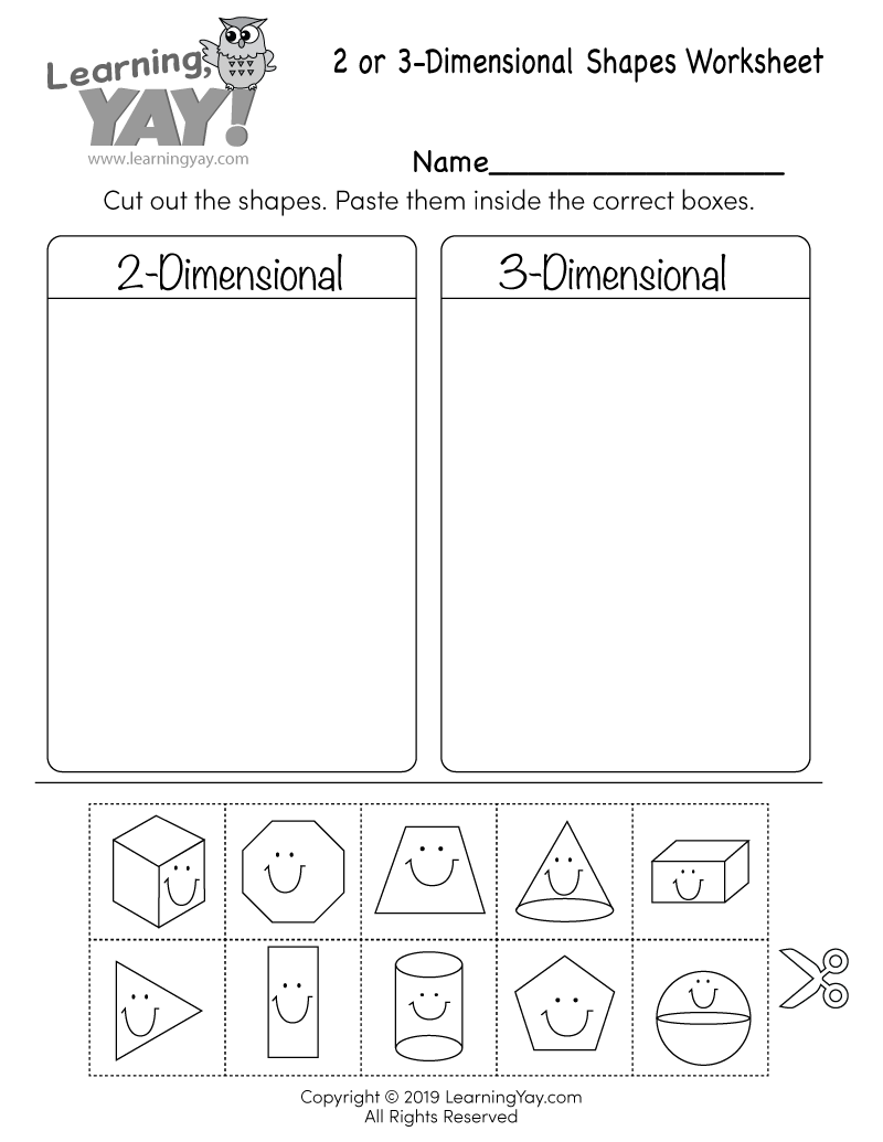 Sorting 2D And 3D Shapes Worksheet For 1st Grade Free Printable Sorting 2D And 3D Shapes Worksheet For 1st Grade Free Printable