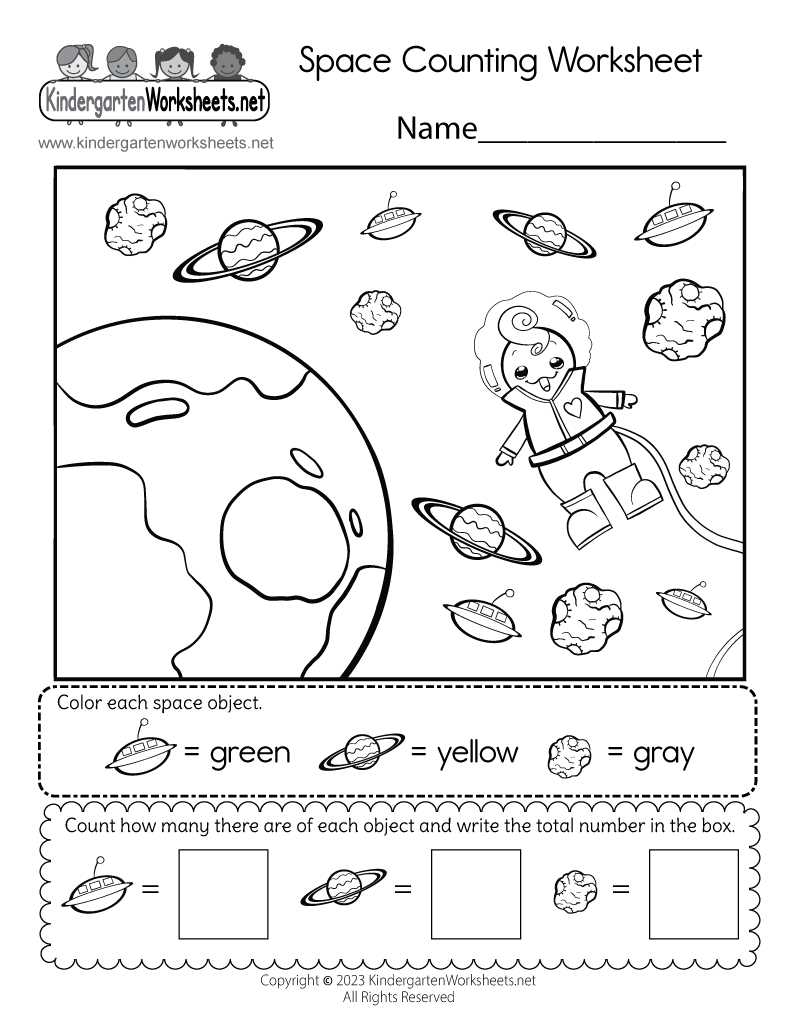 Space Counting Worksheet Free Printable Digital U0026 PDF