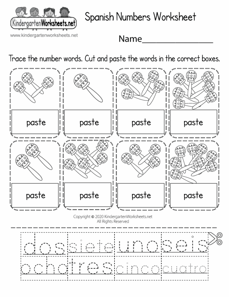 Spanish Numbers Worksheet Free Printable Digital U0026 PDF