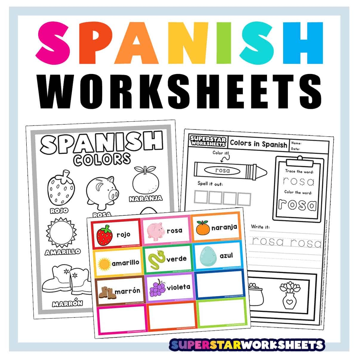 Printable Kindergarten Spanish Worksheets Pdf