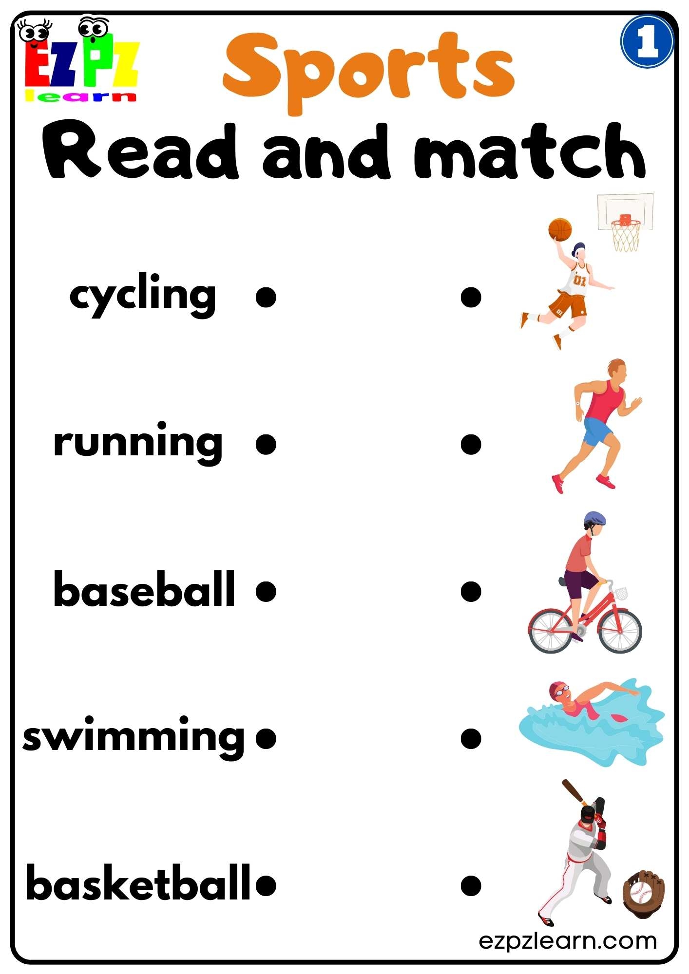 Sports Ezpzlearn Worksheets Library