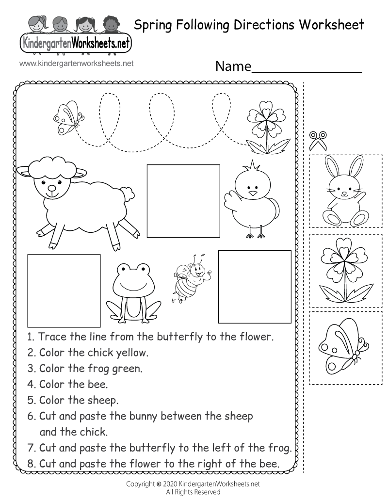 Spring Following Directions Worksheet Free Printable Digital U0026 PDF