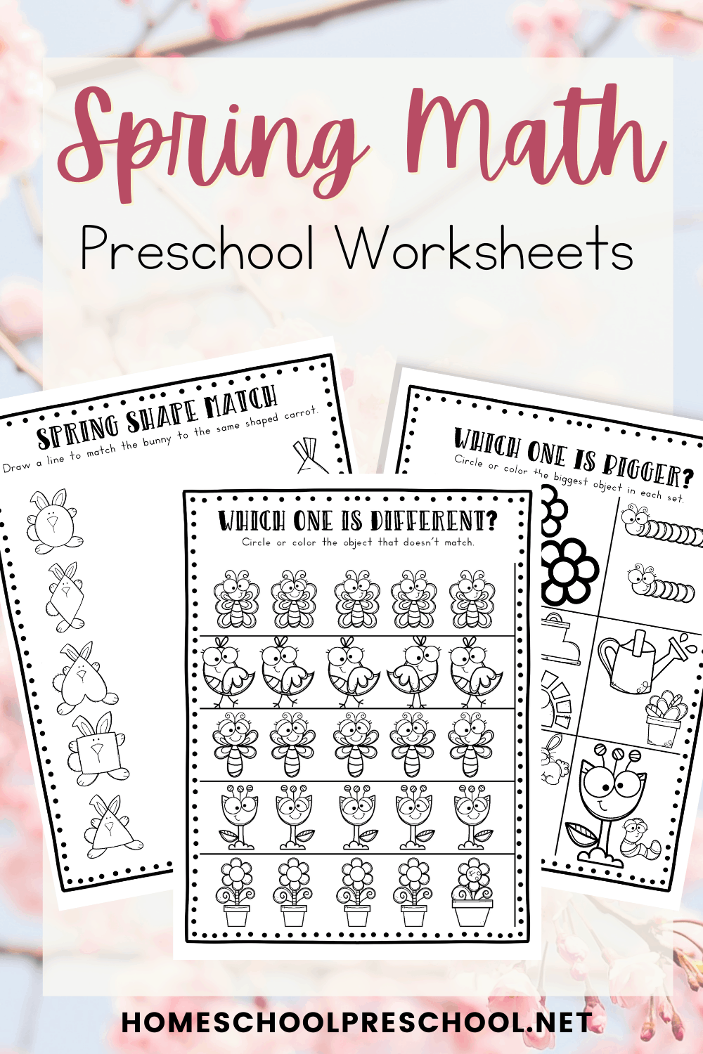 Spring Math Worksheets Homeschool Preschool Spring Math Worksheets Homeschool Preschool