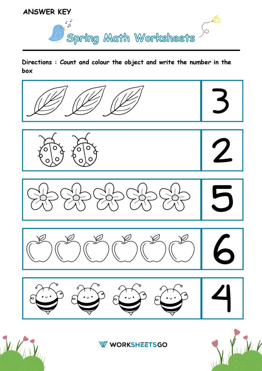 Spring Math Worksheets WorksheetsGO