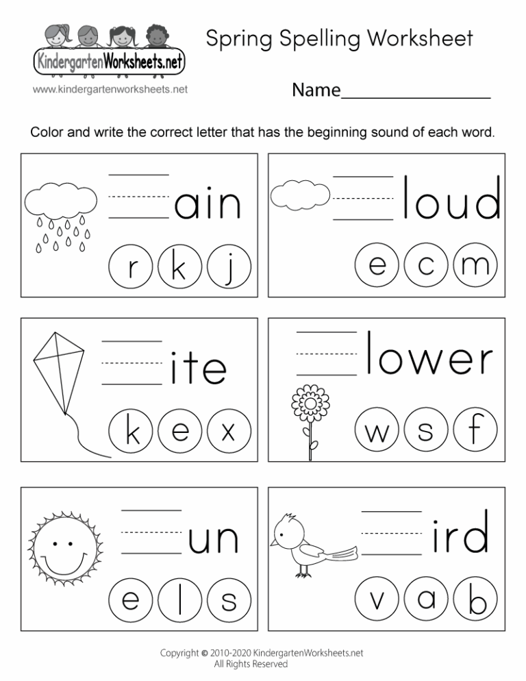 Spring Spelling Worksheet Free Printable Digital U0026 PDF