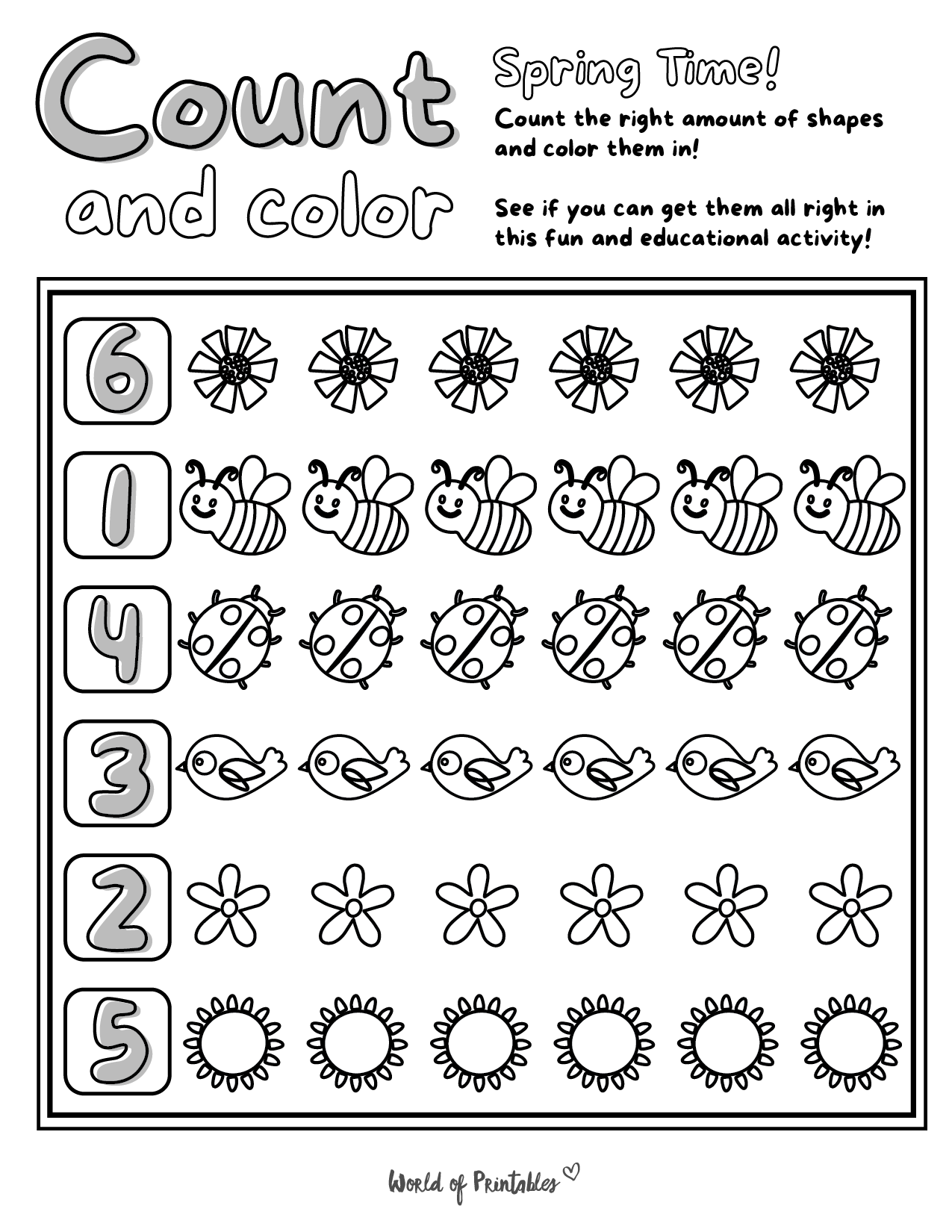 Spring Worksheets For Kindergarten ELA And Math Common Core 
