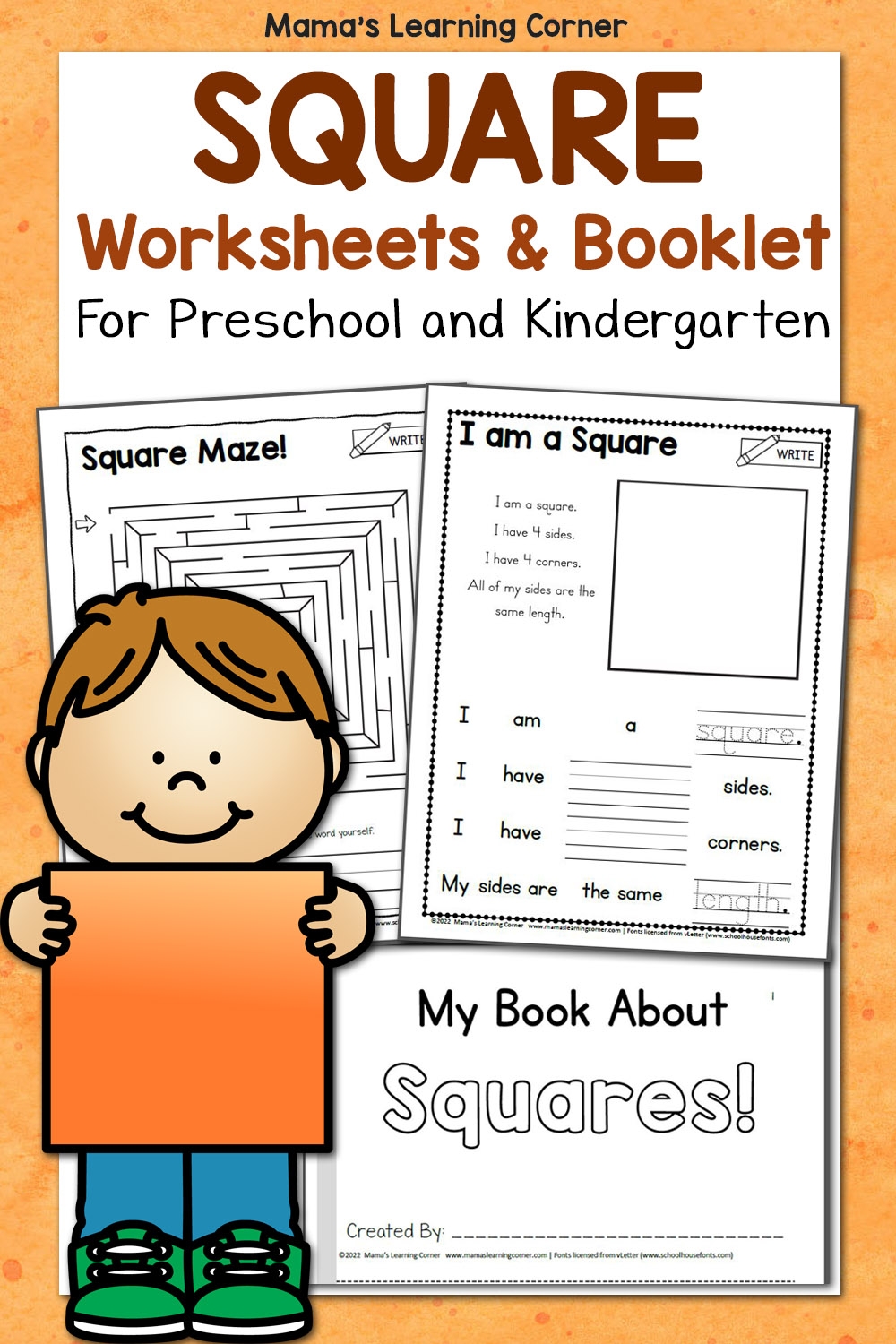 Printable Square Worksheets For Kindergarten