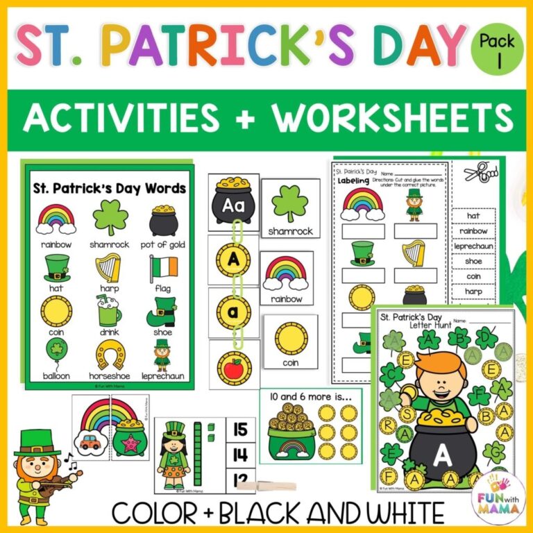 St Patrick s Day Coloring Pages And Activities Fun With Mama
