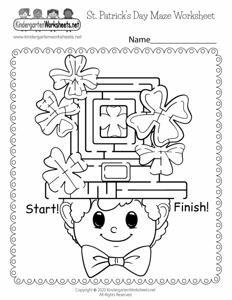 St Patrick s Day Maze Worksheet Free Printable Digital U0026 PDF