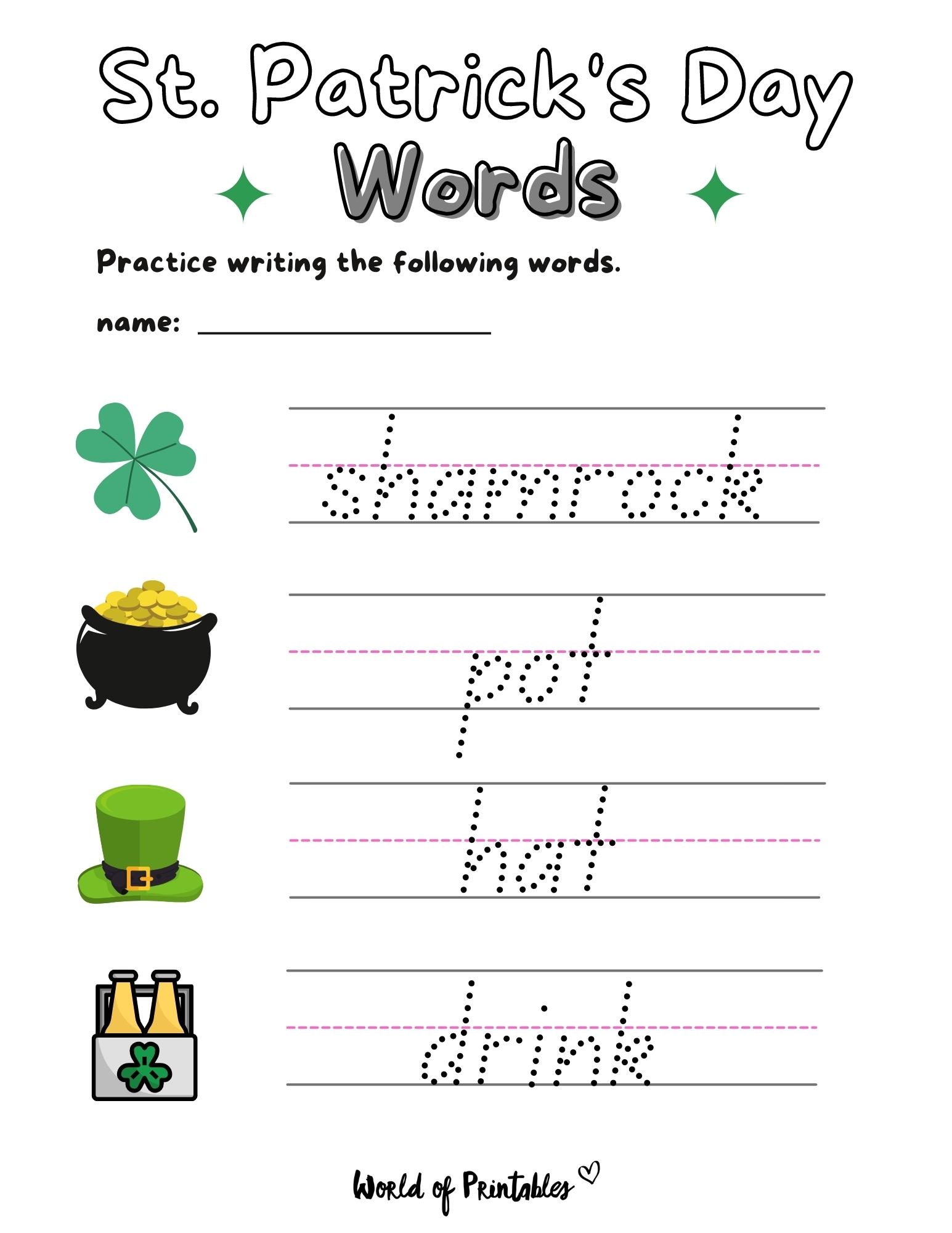St Patrick s Day Printables World Of Printables