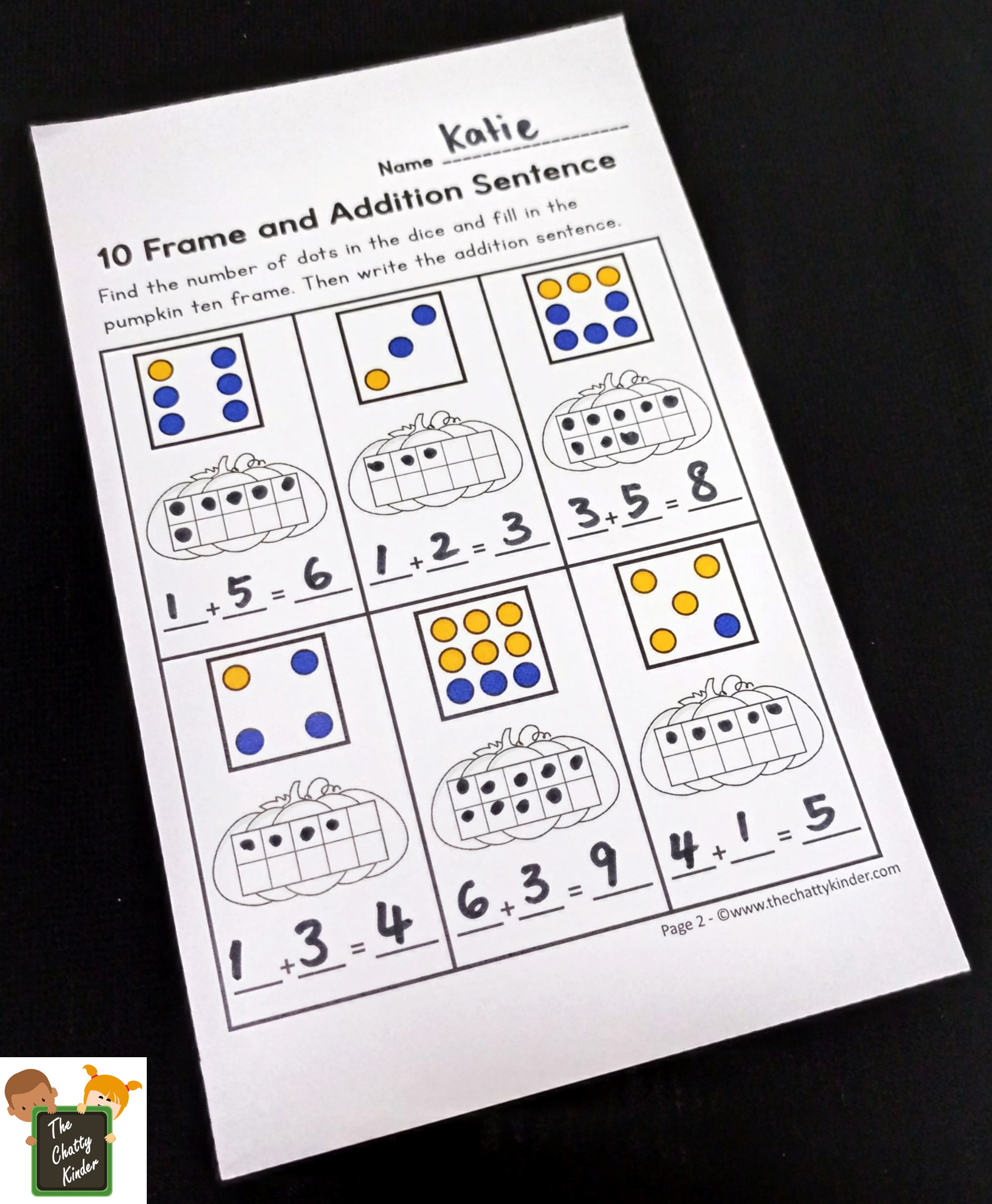 Subitizing And Addition Worksheets Number Sense The Chatty Kinder
